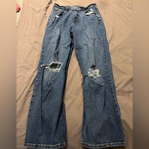 Wild Fable Distressed Flare Jeans in Blue